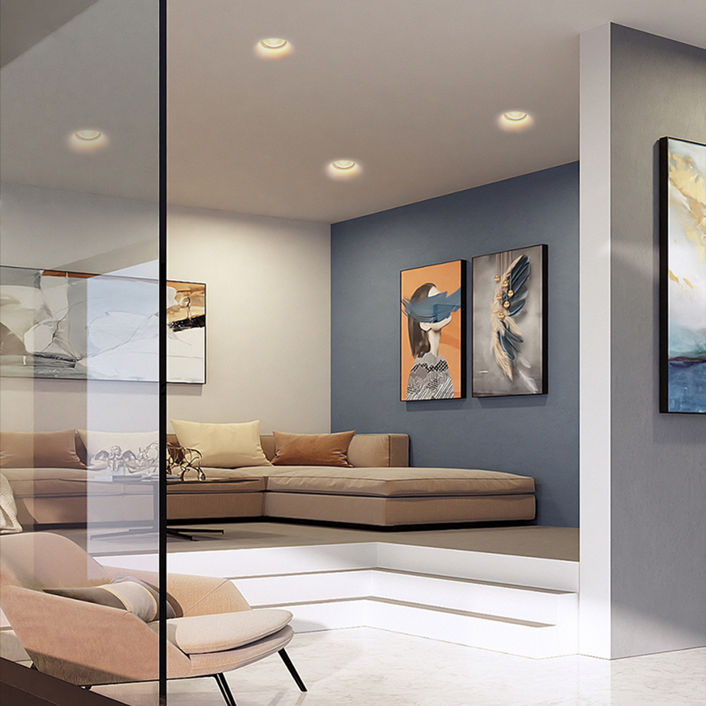 Plaster lighting helps to easily achieve a minimalist space