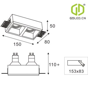 Recessed fixed spot led