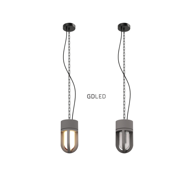 Concrete Outdoor Suspended Ceiling Light GPO-6801