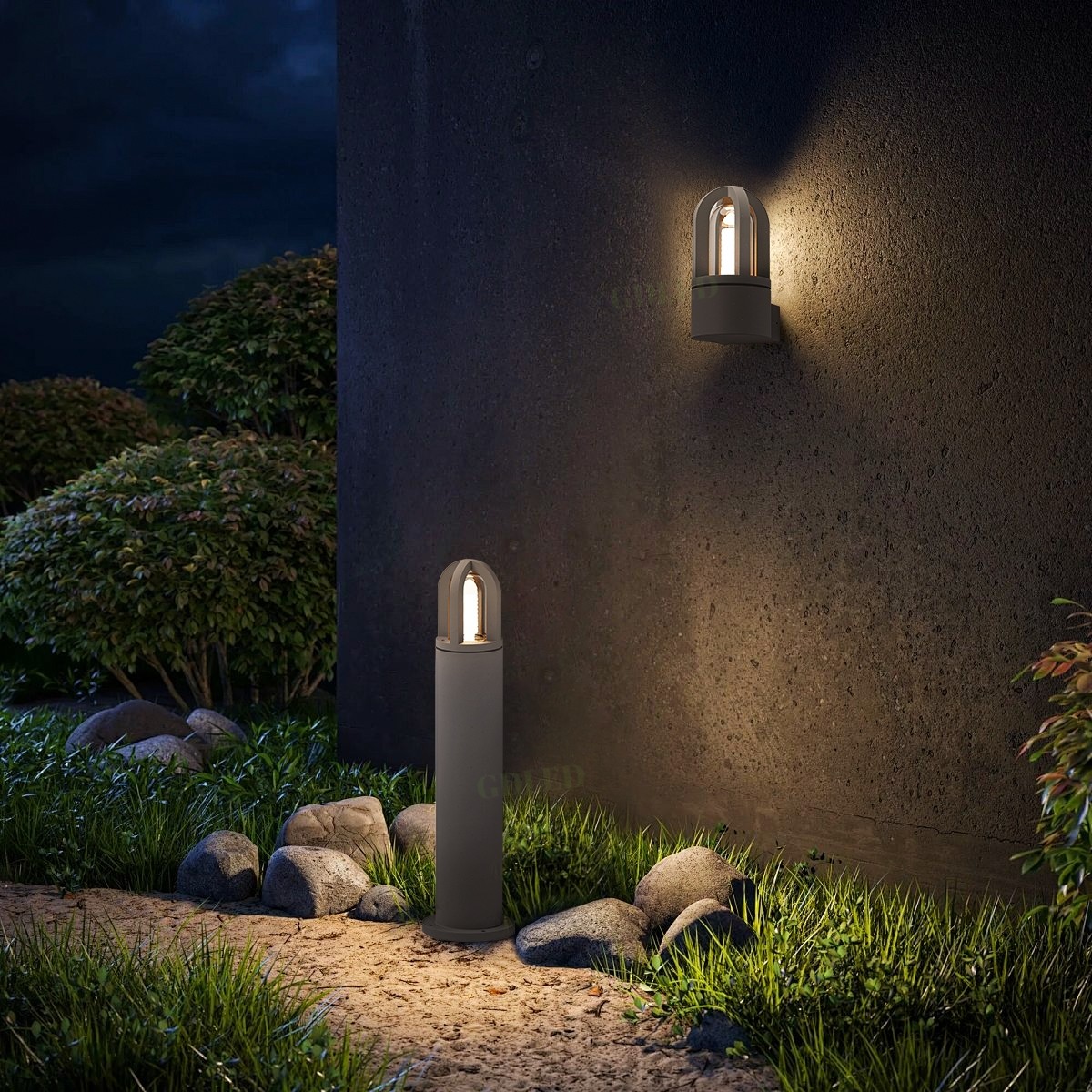 cement outdoor wall lamp