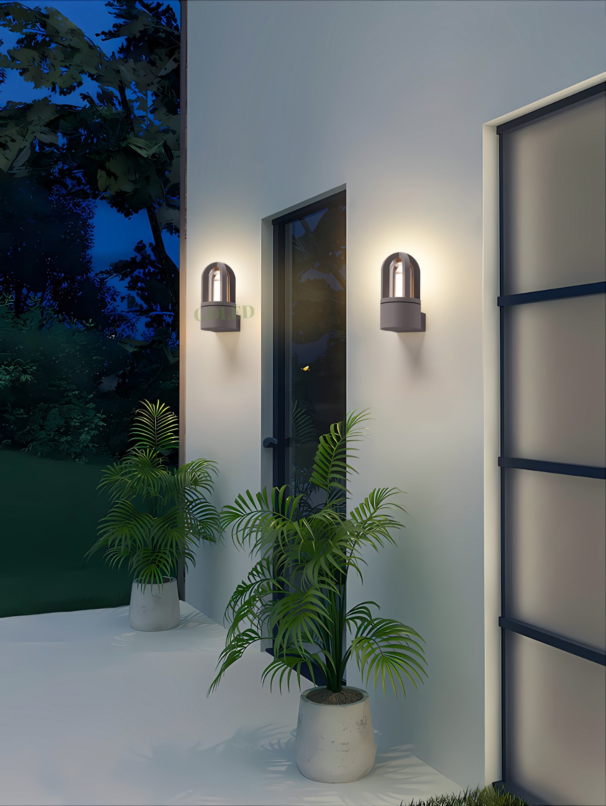 modern cement wall lamp