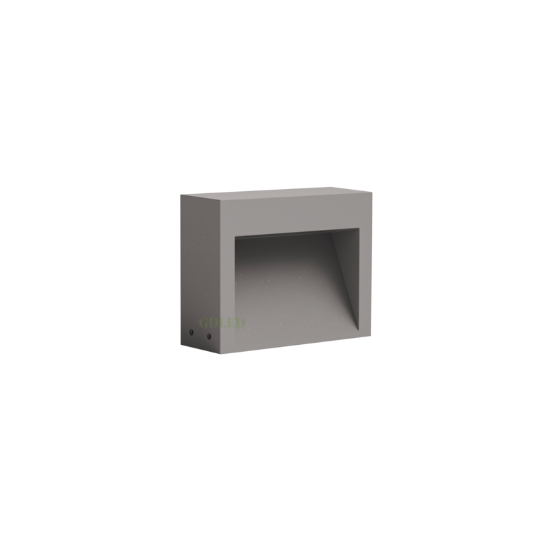 Modern Outdoor Cement Bollard Light for Lawn and Pathway Lighting