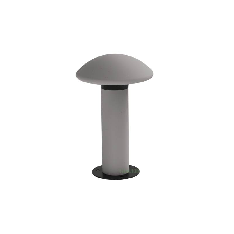 Modern Mushroom Bollard Light Cement Outdoor Fixture