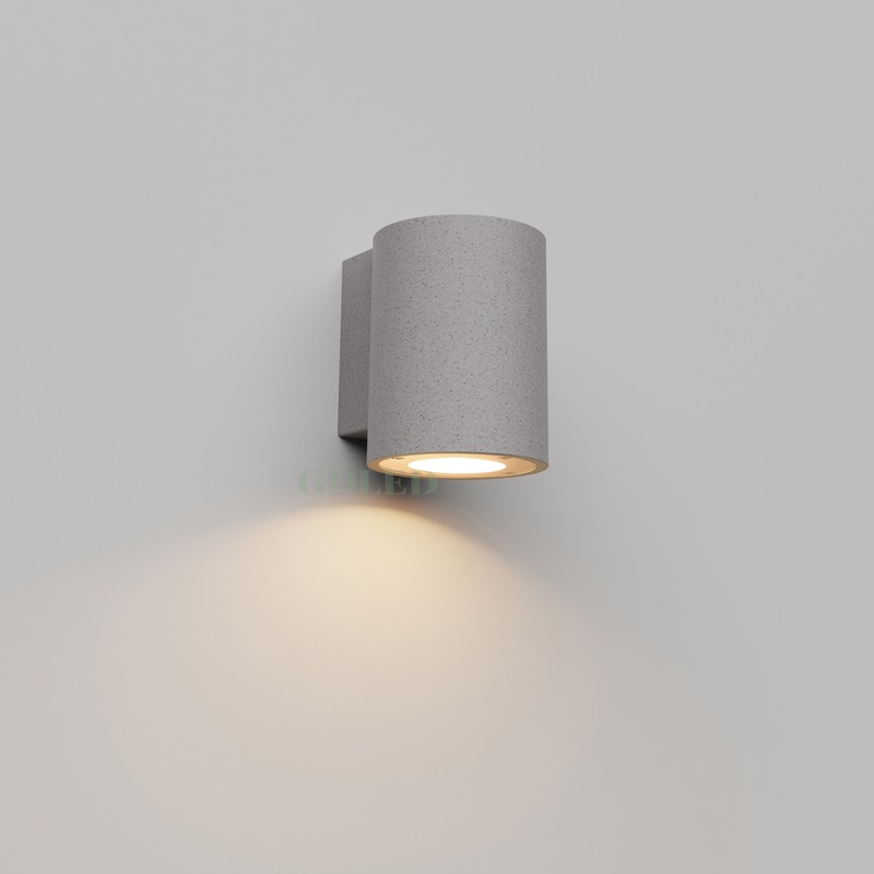 Waterproof Concrete Wall Lamp Round Cement Outdoor Light