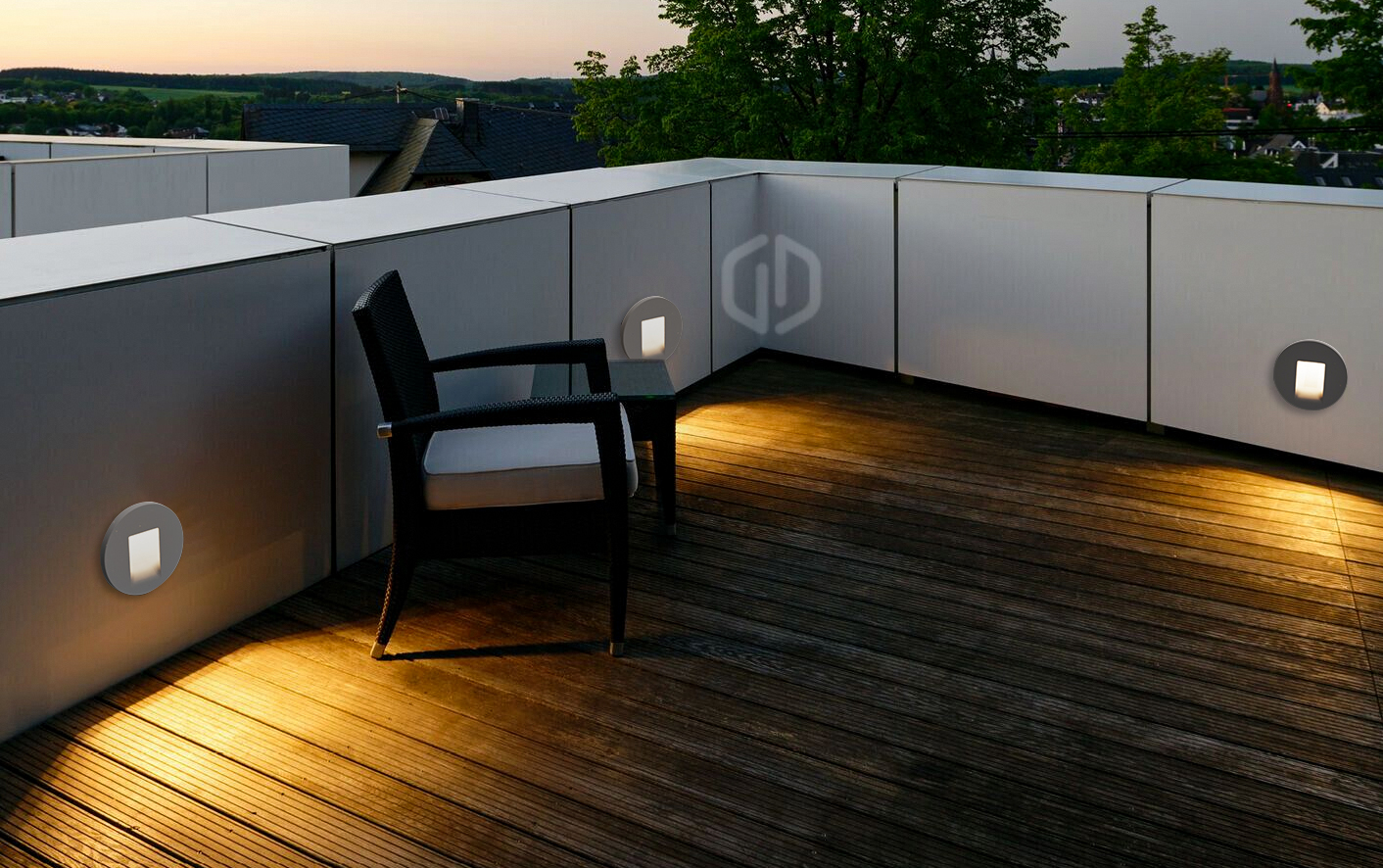 Cement step light