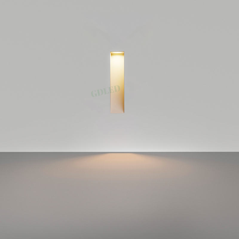 Modern Concrete Step Light Wall Recessed