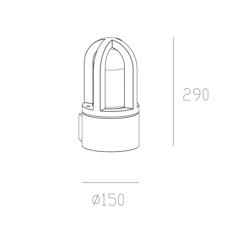 Modern Cement Outdoor Wall Lamp Industrial Cage Light