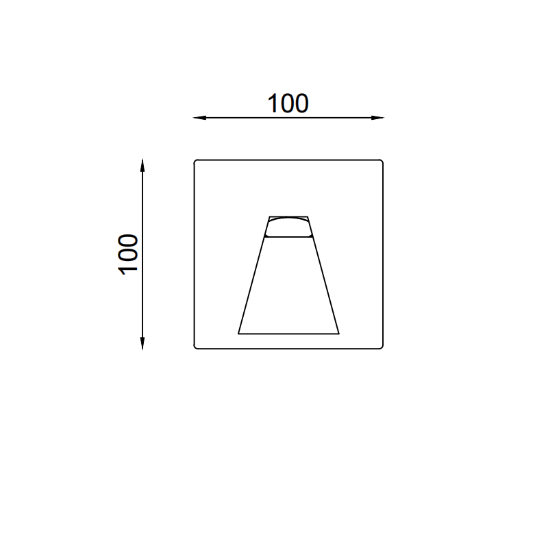 Modern Concrete Outdoor Light IP65 Recessed Step Light