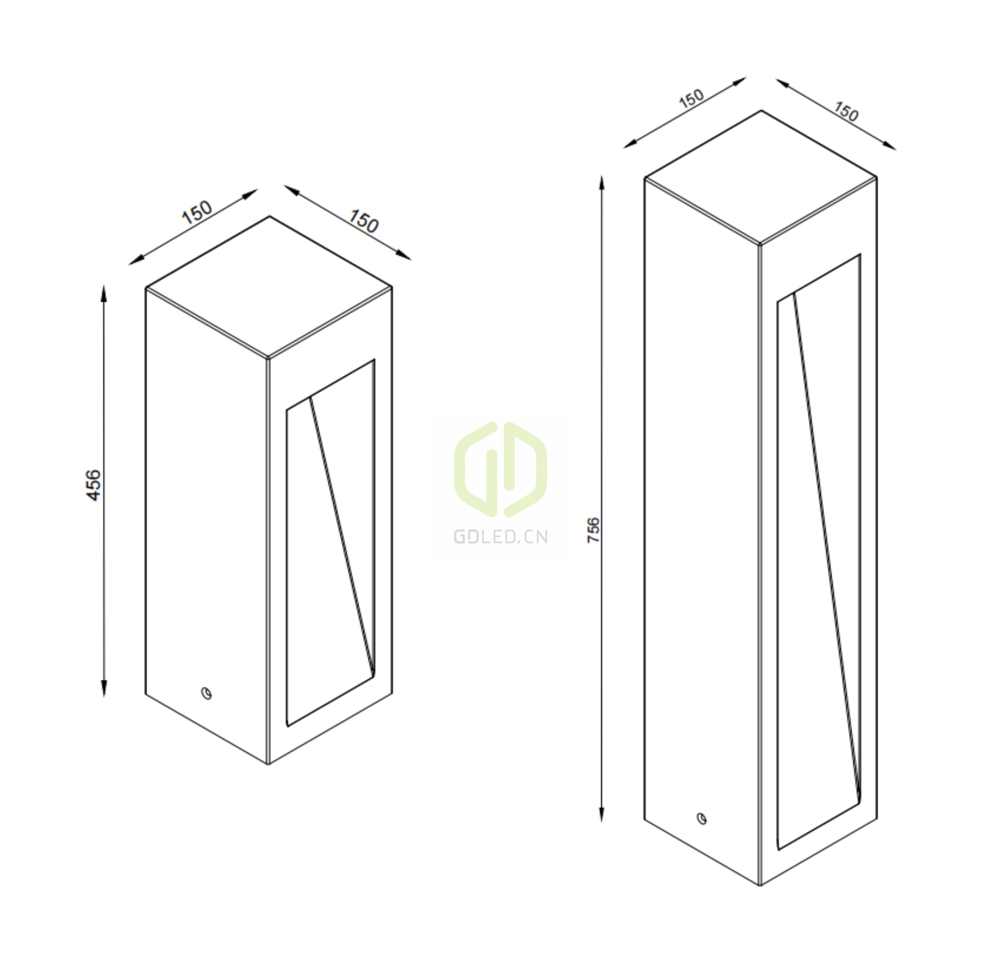 Cement Bollard Lamp Led Garden Bollard post outdoor light