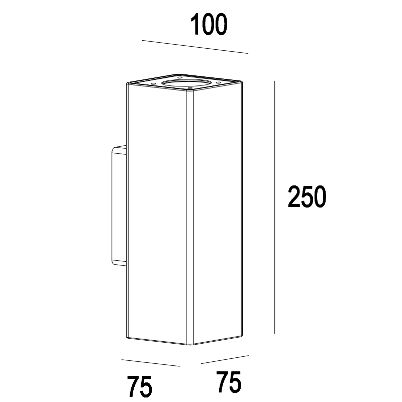 Modern outdoor lighting up and down concrete wall light