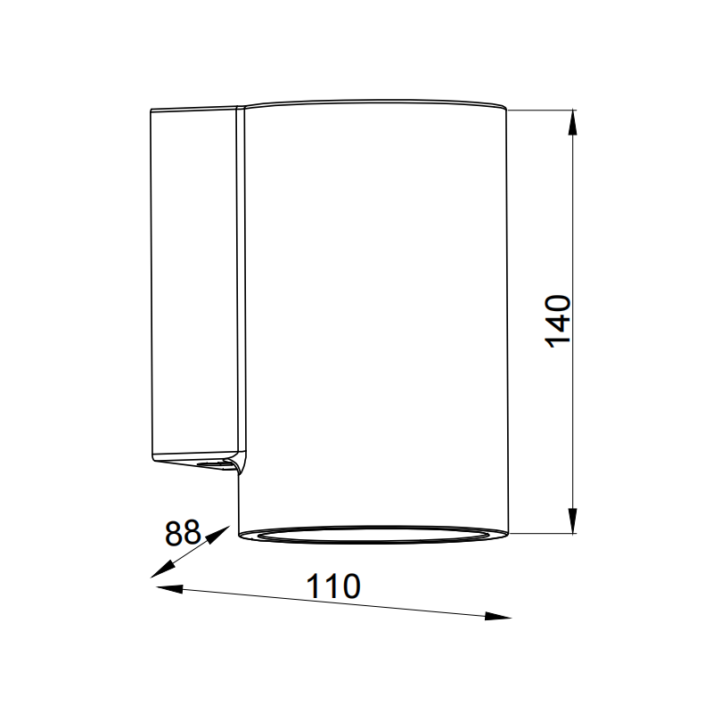 Waterproof Concrete Wall Lamp Round Cement Outdoor Light