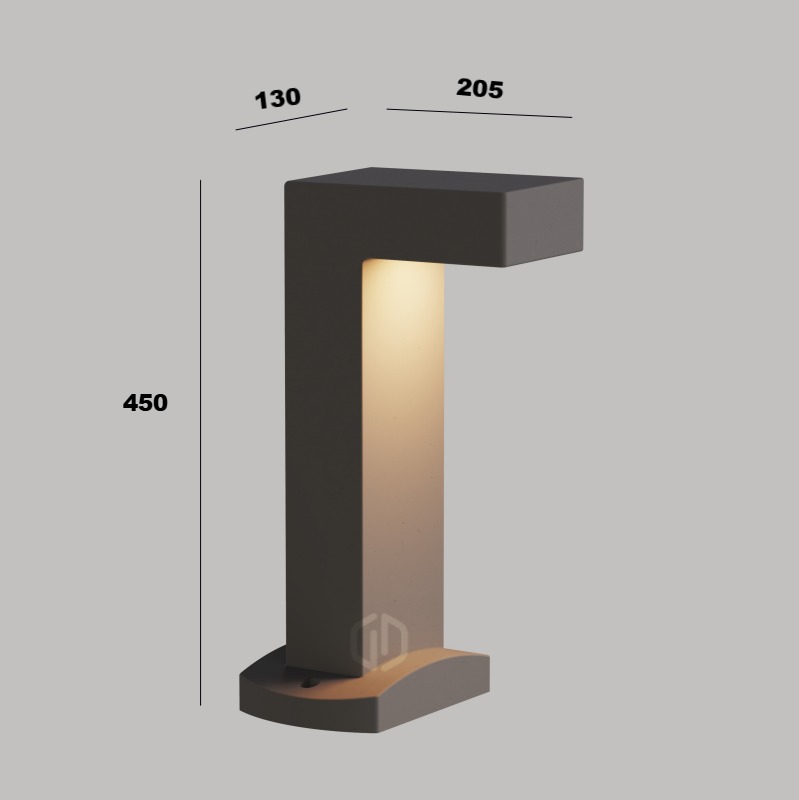 Concrete Bollard Post Pathway Lights GB-5007