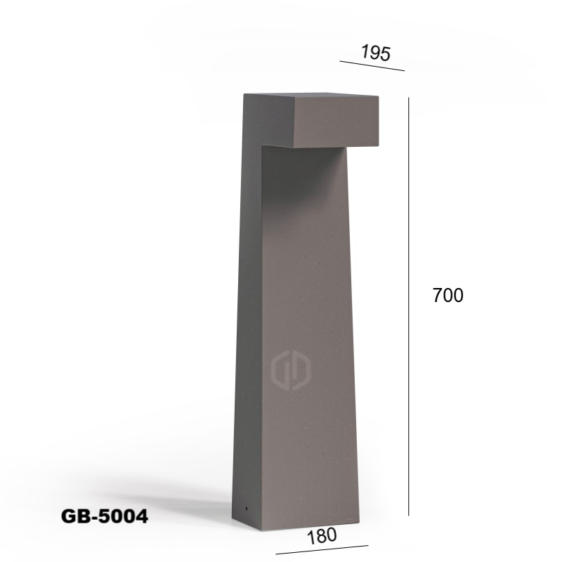 Modern Garden Grey Cement LED Bollard Lamp GB-5004