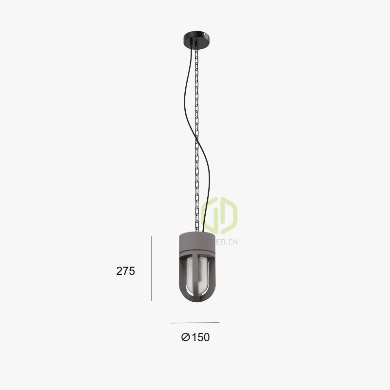 Concrete Outdoor Suspended Ceiling Light GPO-6801