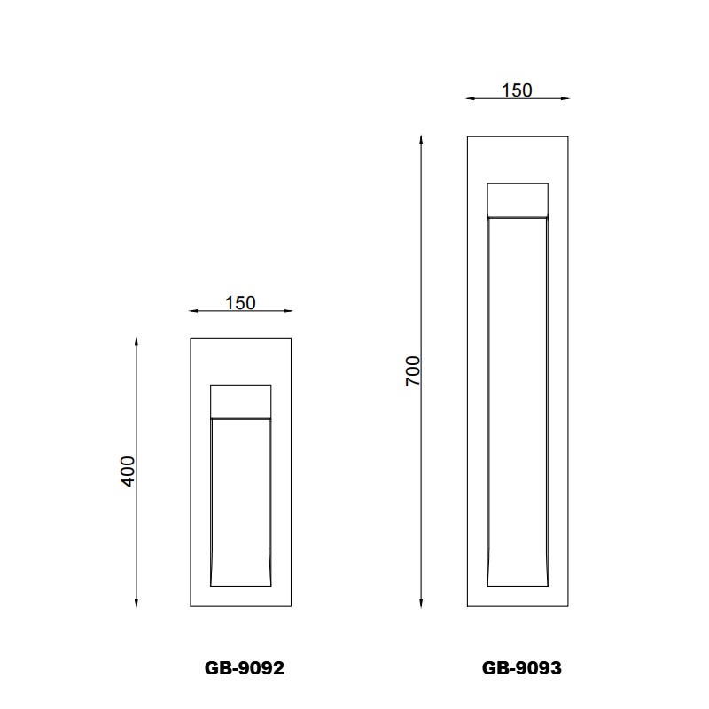 Durable Concrete Garden Bollard Light IP65 Exterior