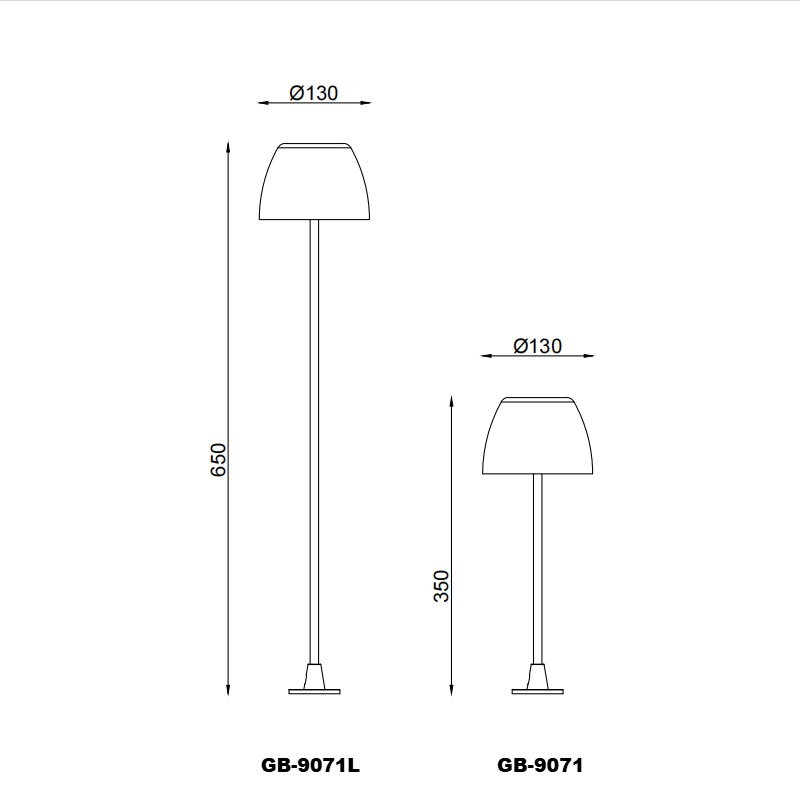 Modern Concrete Landscape Bollard Light IP65