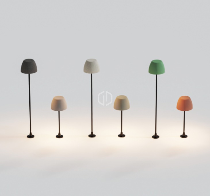 Landscape concrete lighting