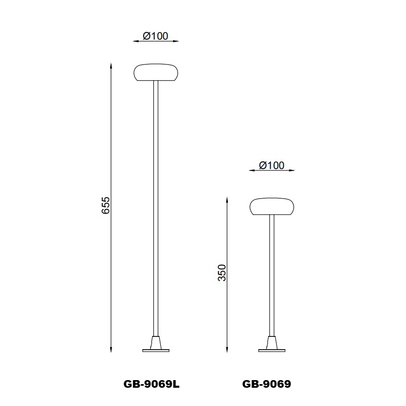 Modern Landscape Concrete Lighting Bollard