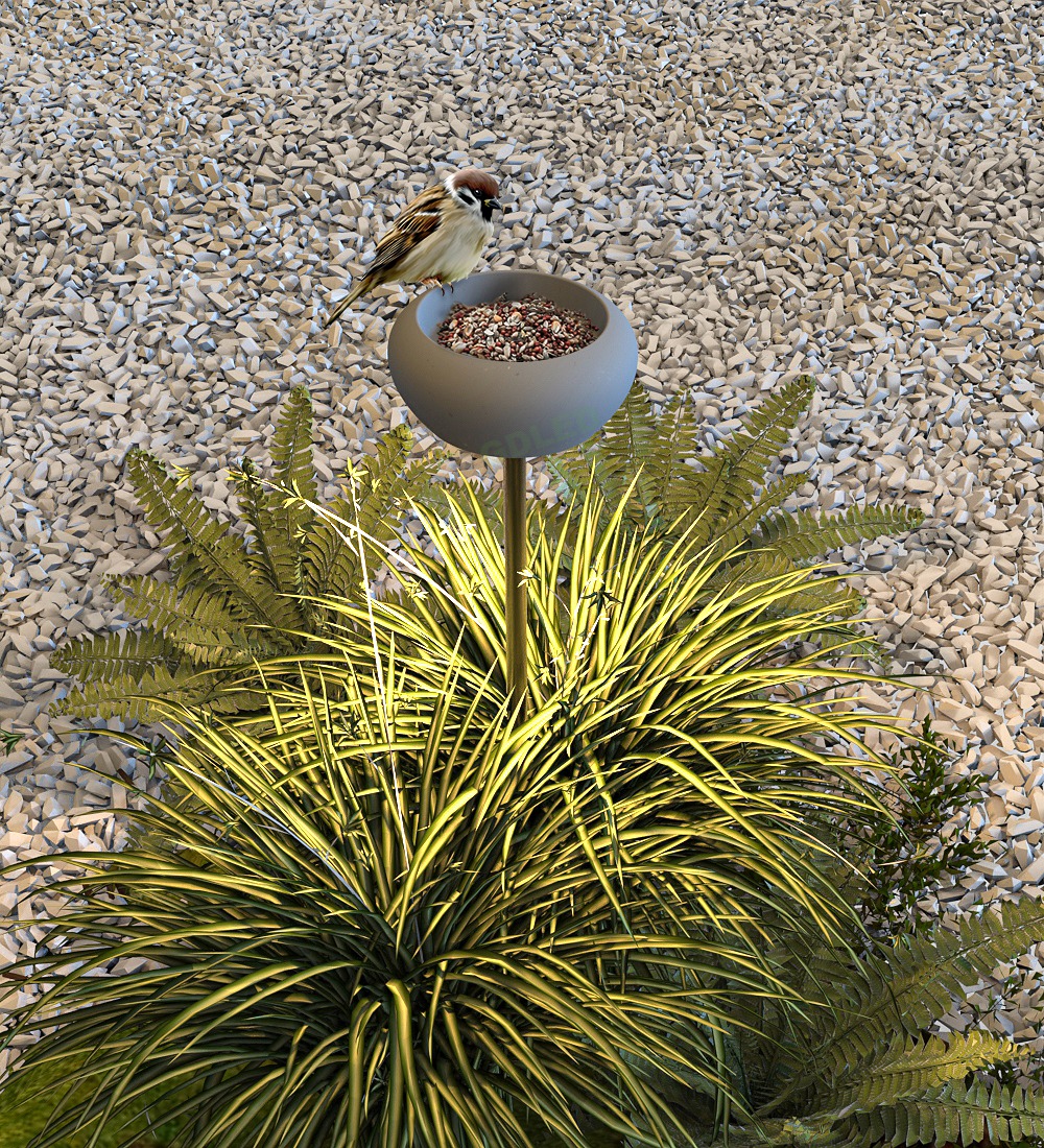 Landscape concrete lighting