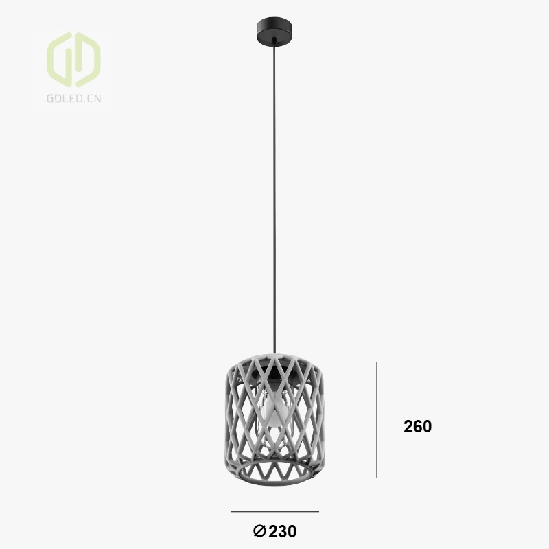 Sleek Concrete Outdoor IP65 Pendant Light for Patios