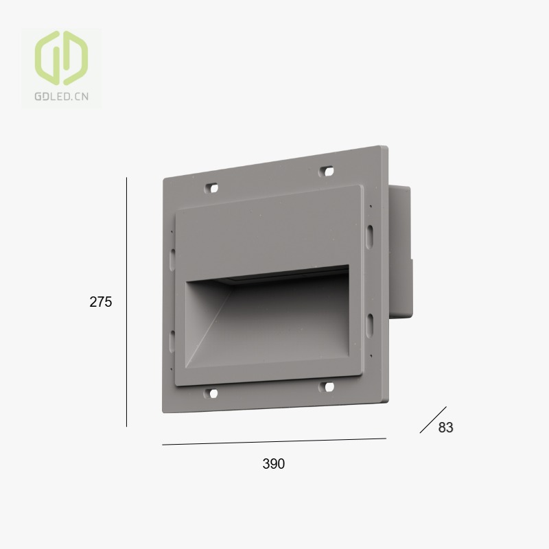 Concrete Recessed Step Light IP65 for Outdoor Walls