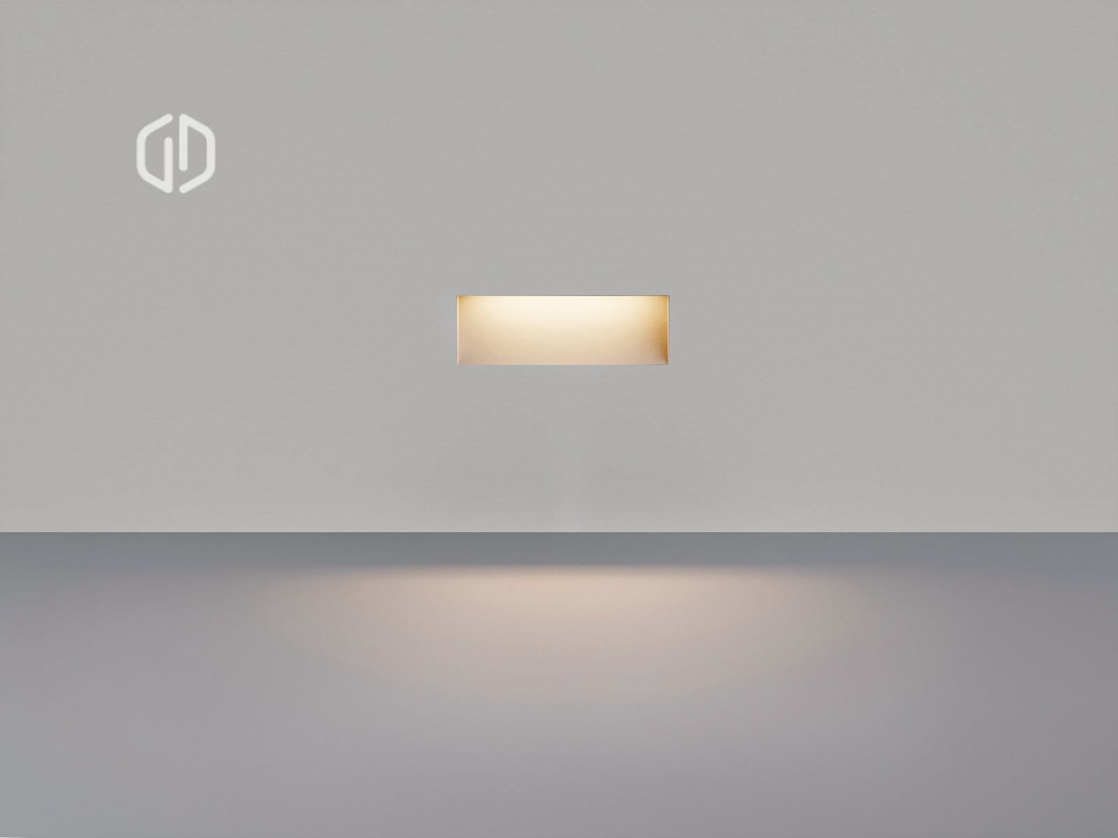 Step light wall recessed