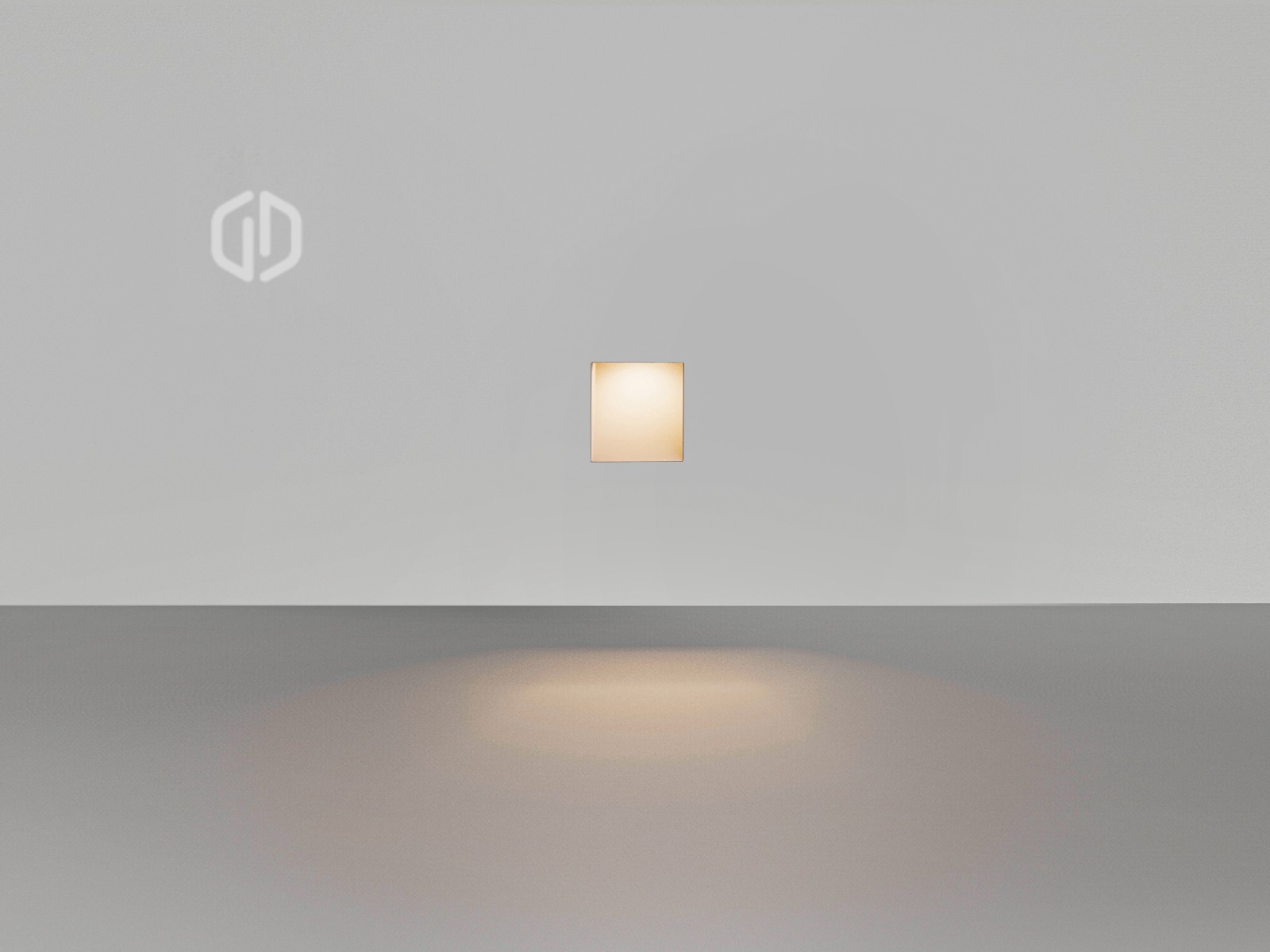 Step light wall recessed