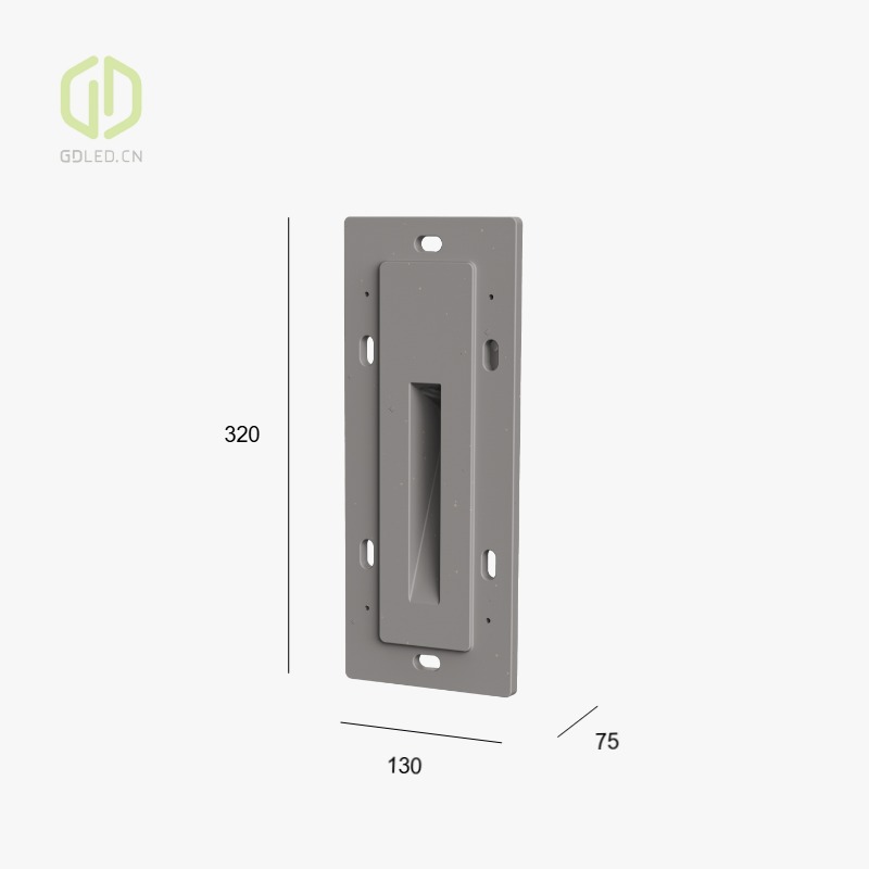 Concrete Recessed Step Light IP65 Outdoor Wall Light