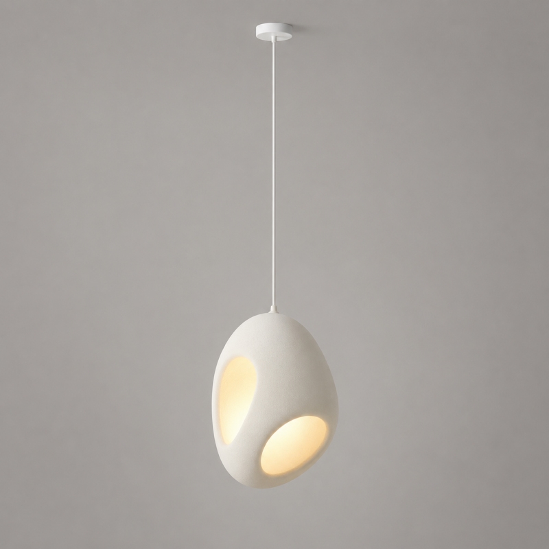 Suspension GP-6137CC en polyuréthane organique en forme d'œuf avec double ouverture pour l'éclairage
