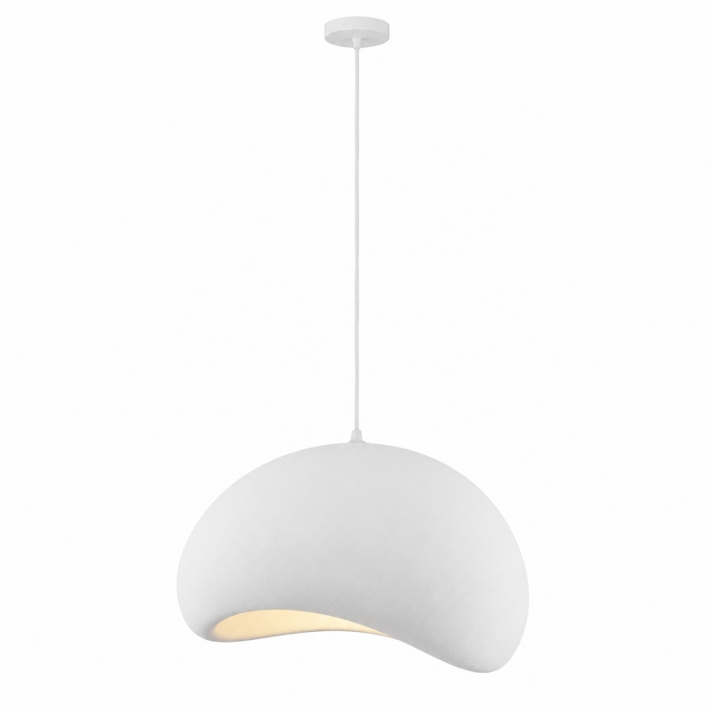 Suspension GP-6157 en polyuréthane organique ondulé avec abat-jour sculptural