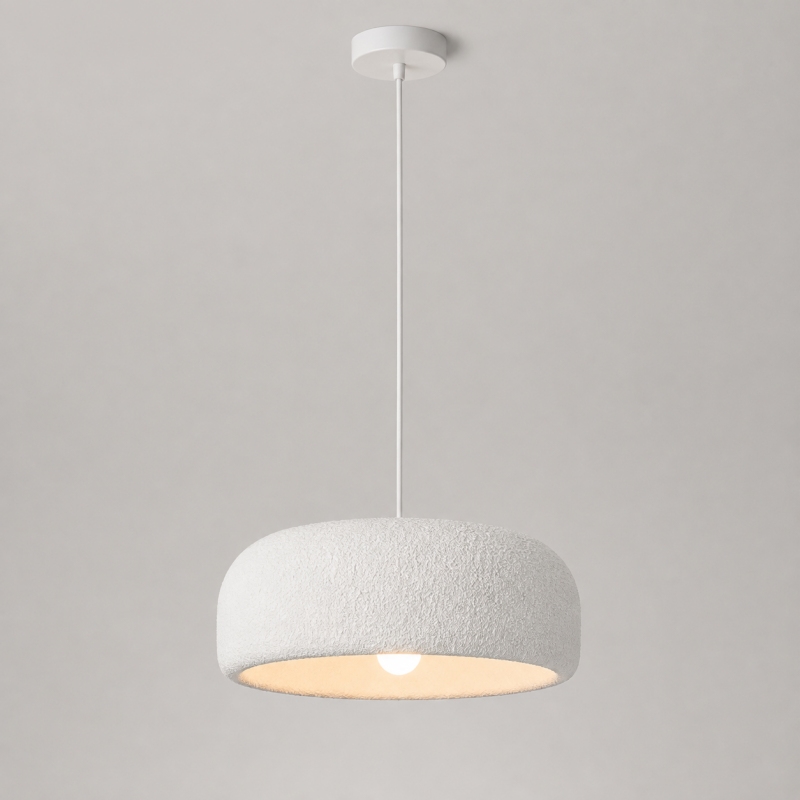 Suspension GP-6164 en polyuréthane texturé, forme tambour, avec fond ouvert
