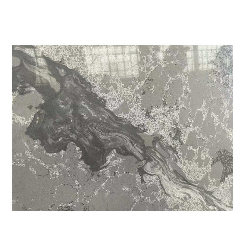 Brilliant Grey Calacatta Quartz Slab