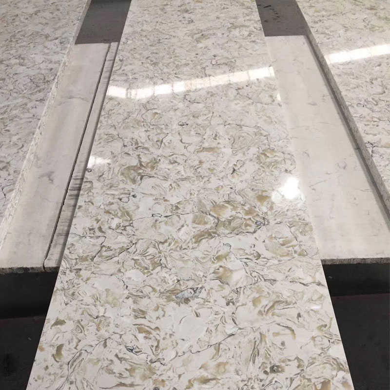 Marble Look Quartz Kitchen Countertop