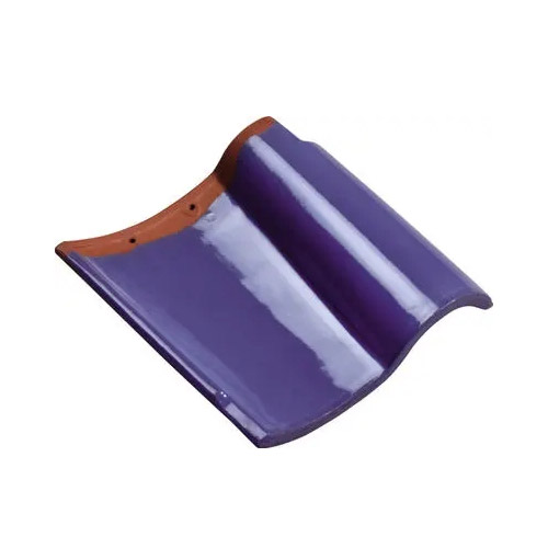 Blue Glossy Spanish Clay Roof Tiles