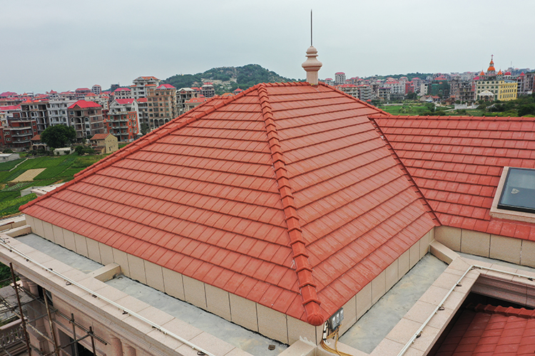 Full Body Red Flat Clay Roof Tile