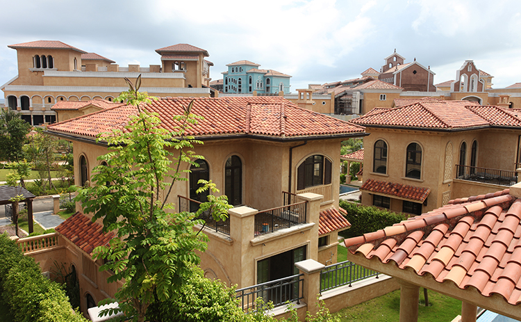 Multiple Color Barrel Clay Roof Tiles