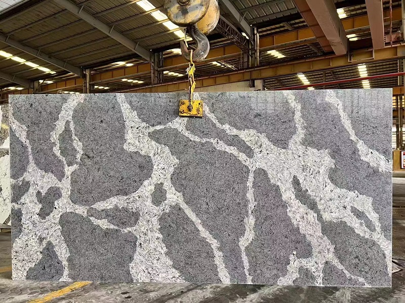 Calacatta-Quarzplatte aus dunklem Brasilien-Marmor