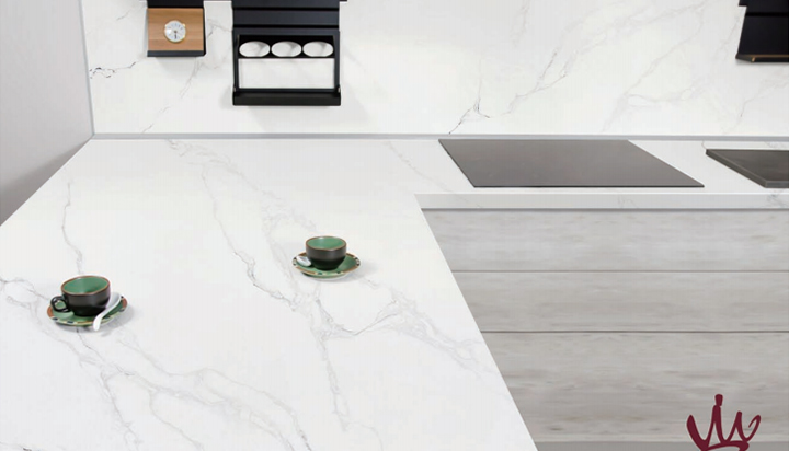 Is it better to use marble or quartz for the kitchen countertop?