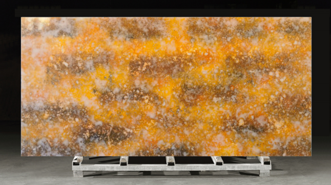 GOLDEN TRANSLUCENT QUARTZ SLABS