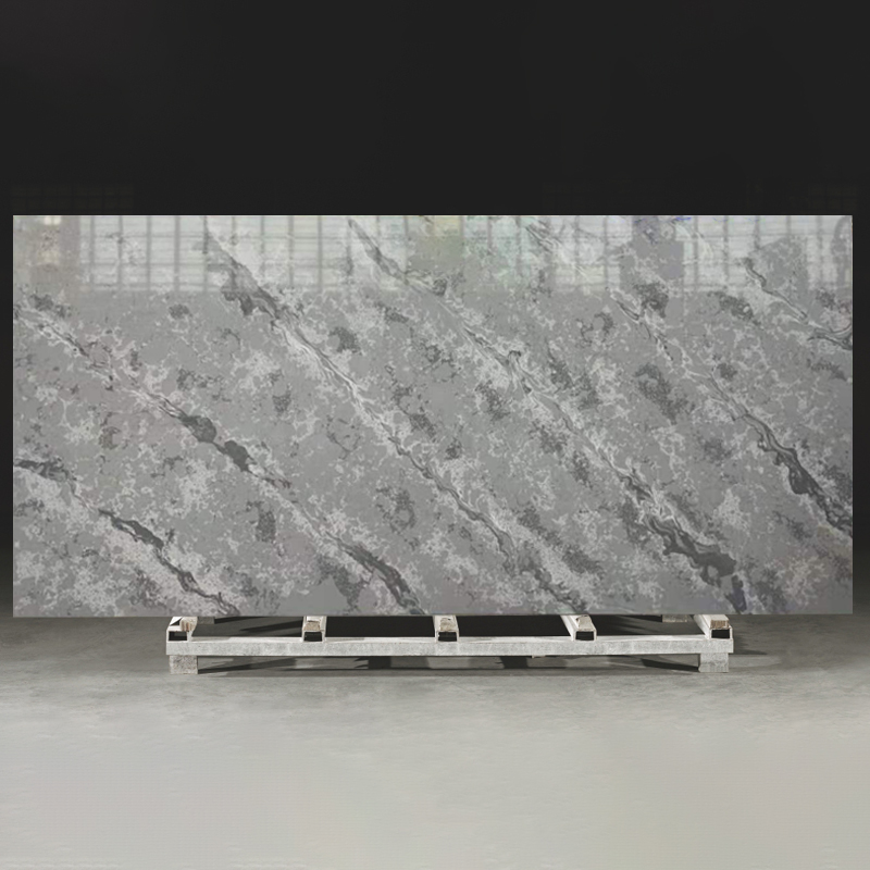 Brilliant Grey Calacatta Quartz Slab