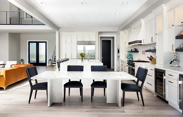 White quartz countertops