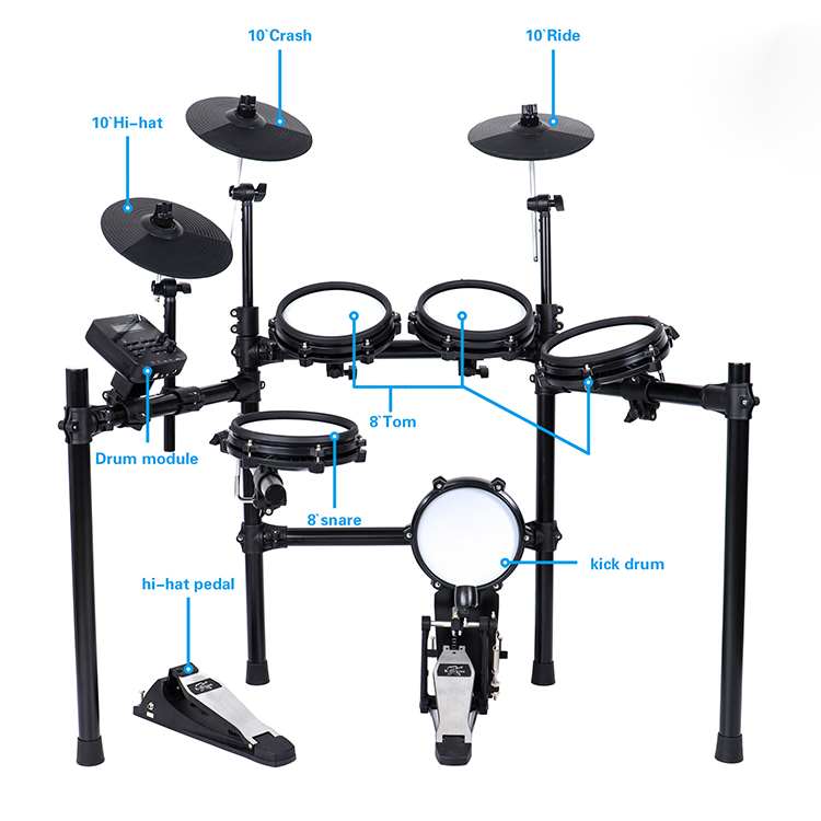 8 Piece Electronic Drum Set