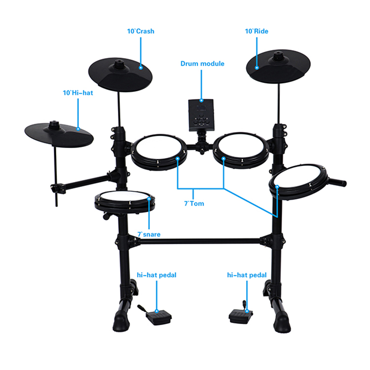 Percussion Instruments Mini Foldable Electronic Drum Kit