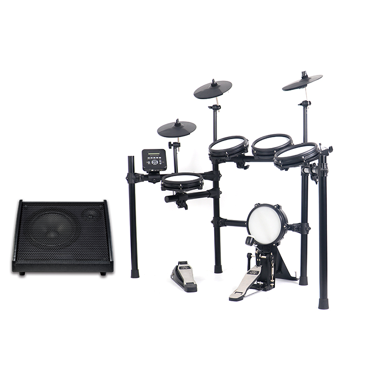 Portable Electronic Drum Kit With Double Kick