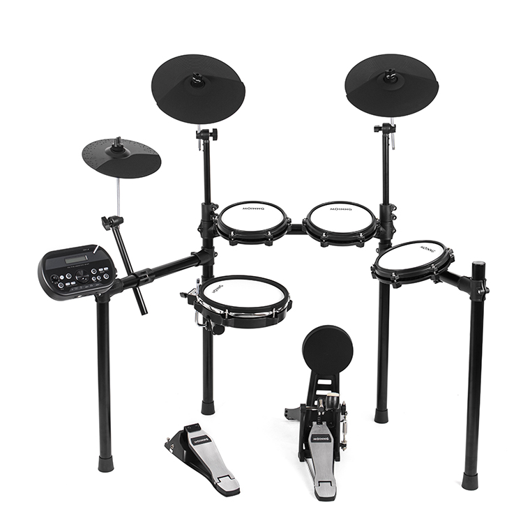 Mesh Head Electronic Drum Set With 5 Drums 3 Cymbals