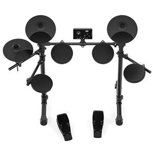 Portable Electronic Drum Set for Beginners - Compact, Easy to Store & Play