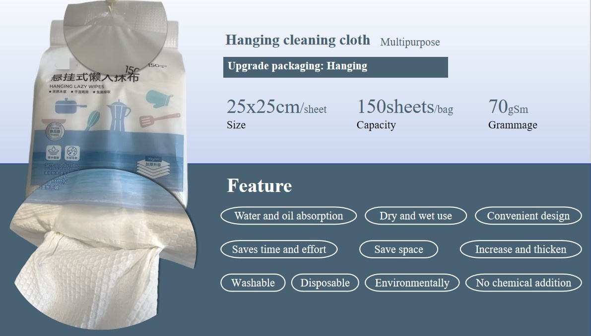 Hanging cleaning cloth