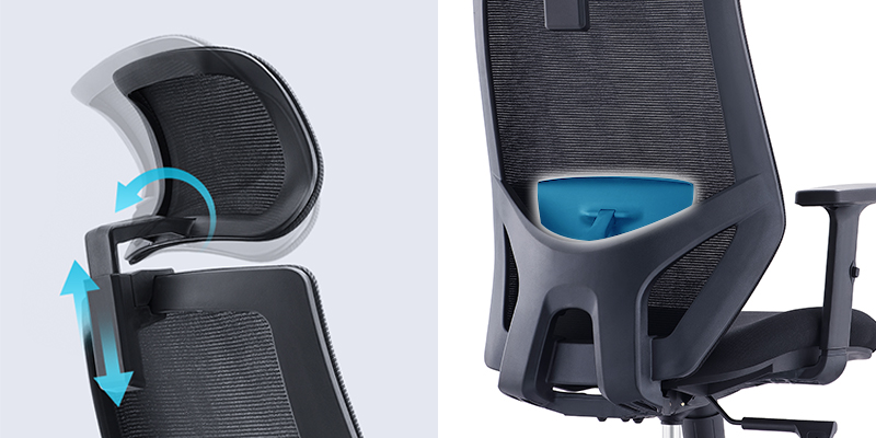 ergonomic chair with footrest