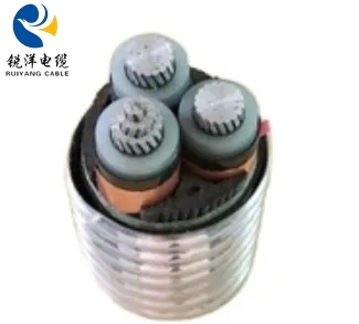 كابل الجهد المتوسط ​​المدرع بسلك فولاذي ثقيل