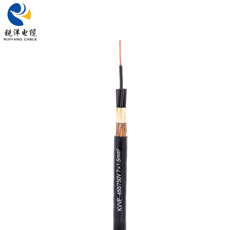 كابل تحكم كيه في في بي-مُغطى بطبقة من أسلاك النحاس ومُضفر ومُغطى بـ بولي فينيل كلوريد ومُغطى بـ بولي فينيل كلوريد ومُغطى بـ بولي فينيل كلوريد